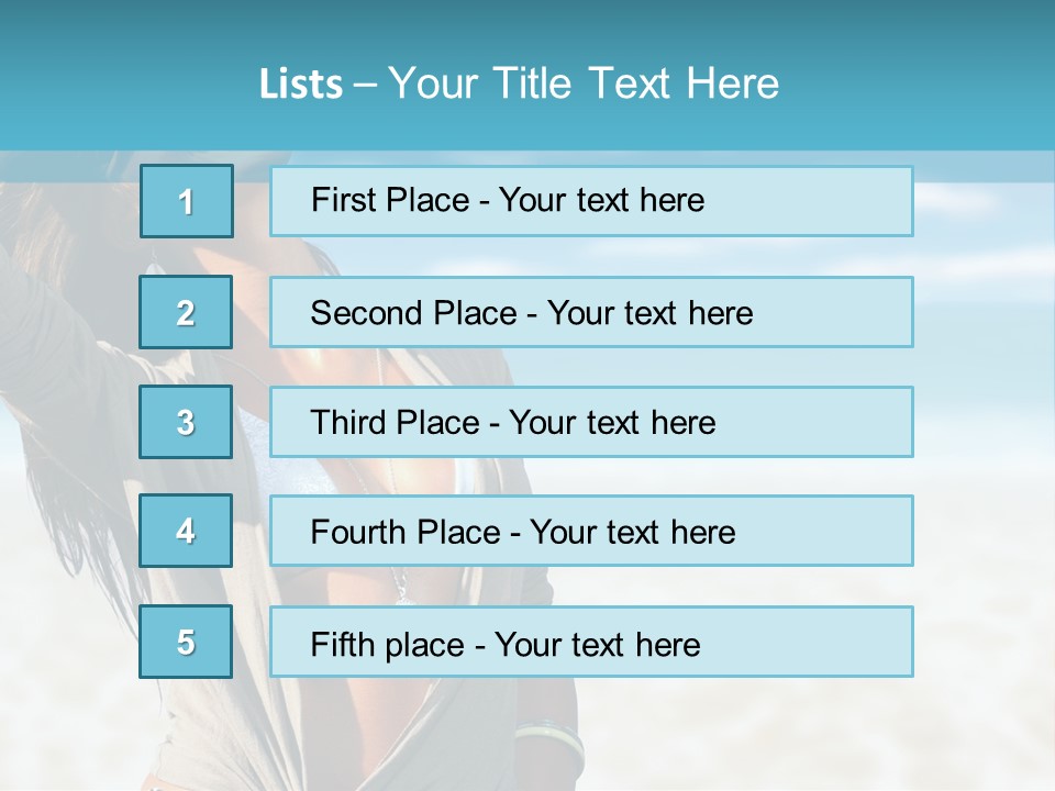 Attractive Peaceful Beach PowerPoint Template