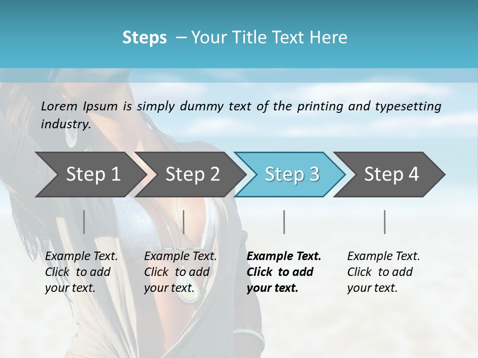 Attractive Peaceful Beach PowerPoint Template