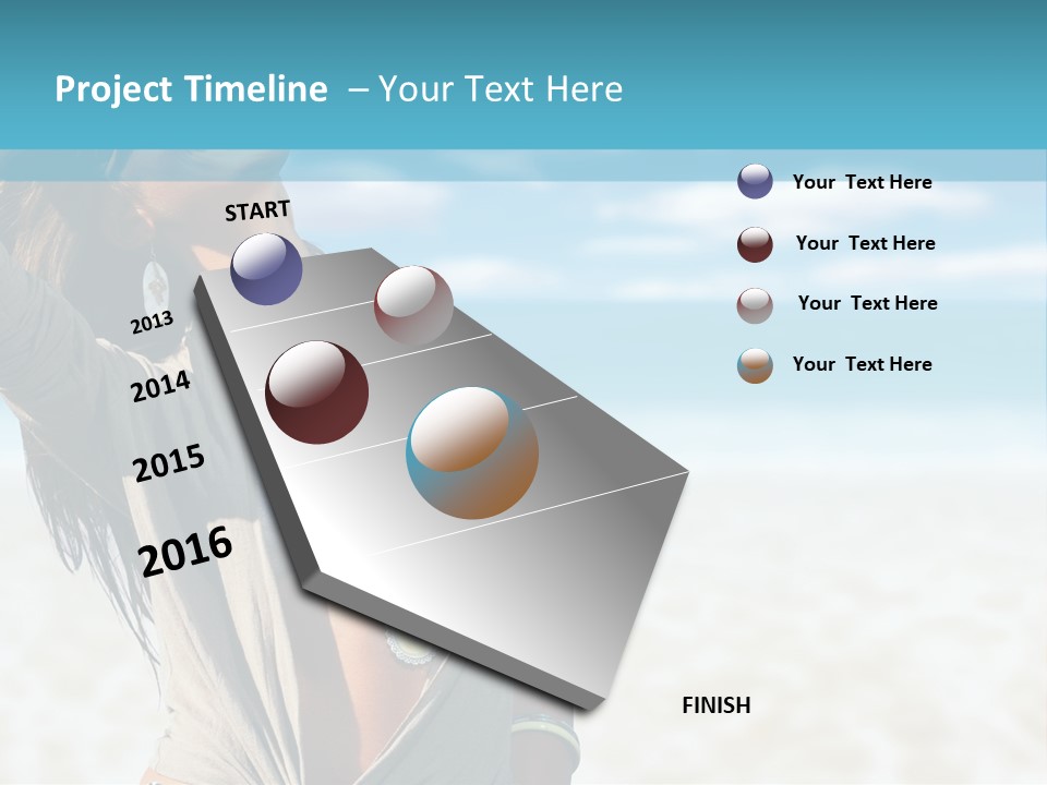 Attractive Peaceful Beach PowerPoint Template