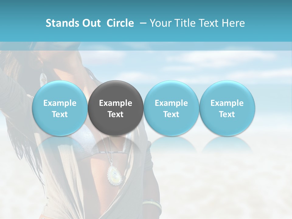 Attractive Peaceful Beach PowerPoint Template