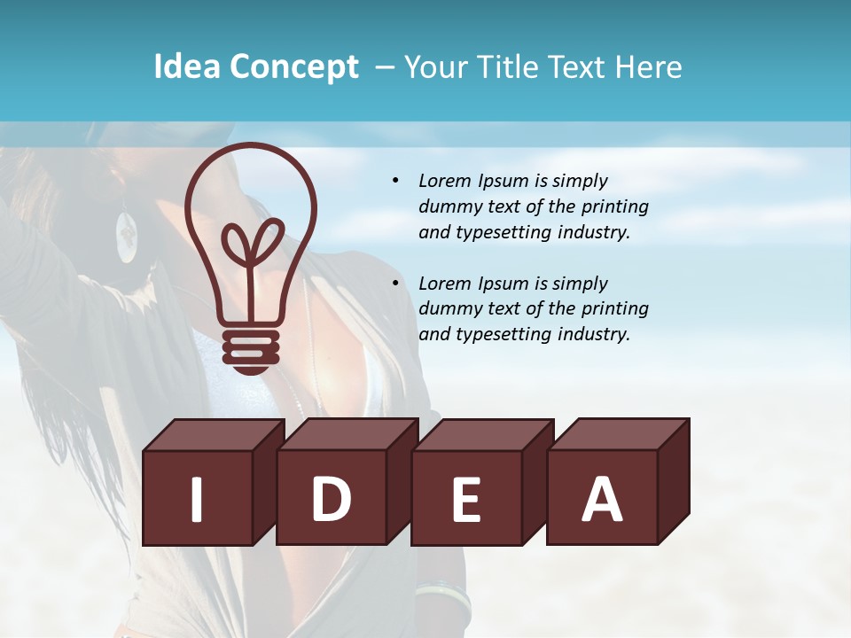 Attractive Peaceful Beach PowerPoint Template