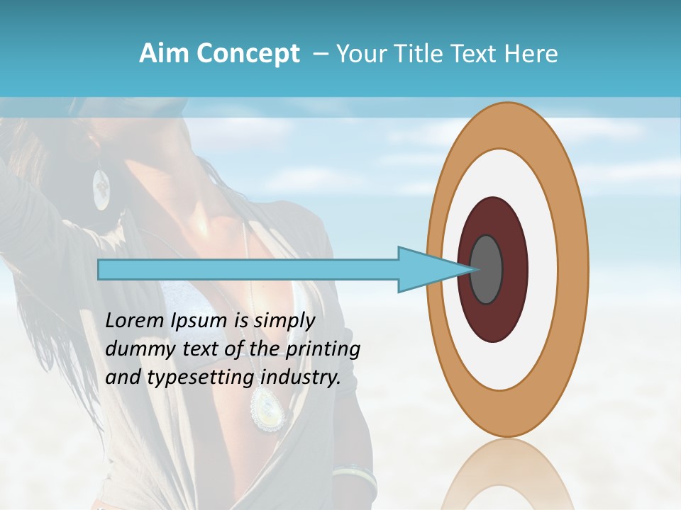 Attractive Peaceful Beach PowerPoint Template