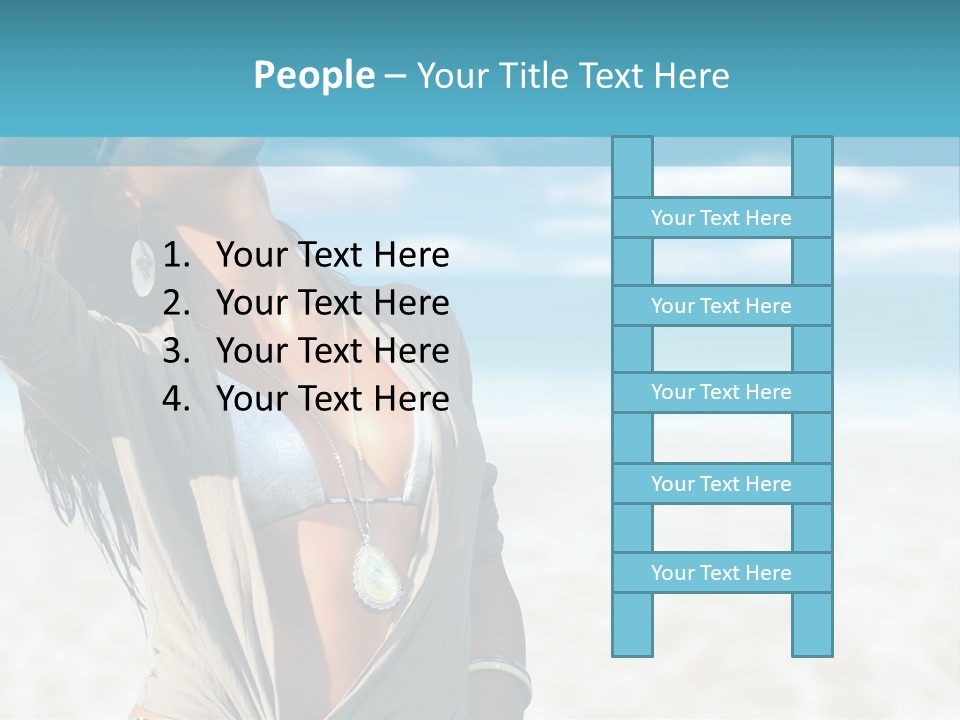 Attractive Peaceful Beach PowerPoint Template