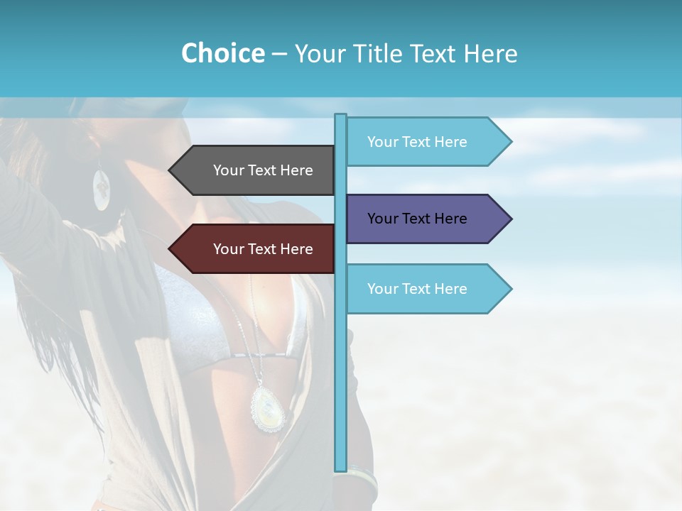 Attractive Peaceful Beach PowerPoint Template