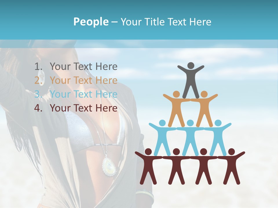 Attractive Peaceful Beach PowerPoint Template