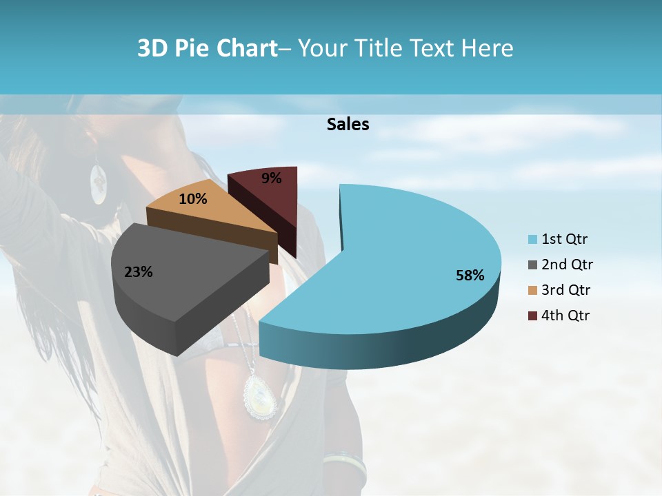 Attractive Peaceful Beach PowerPoint Template
