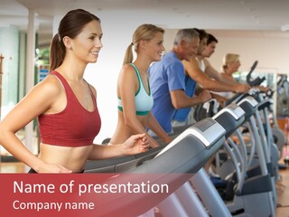 Work Out Class Woman PowerPoint Template