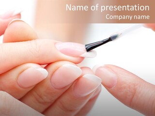 Manicurist Brush Female PowerPoint Template