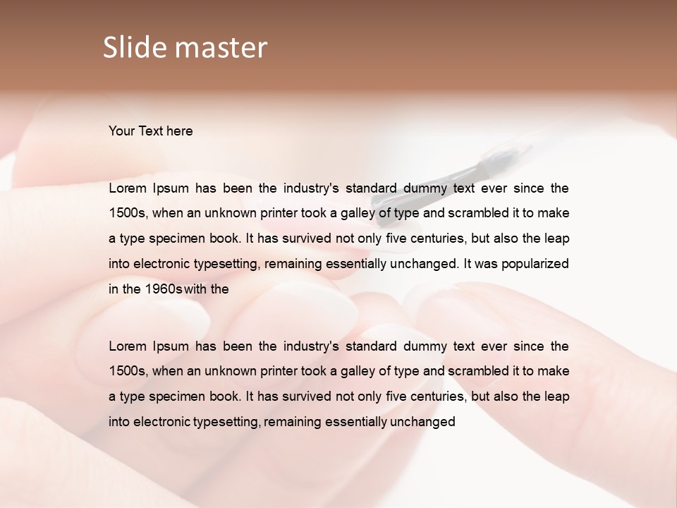 Manicurist Brush Female PowerPoint Template