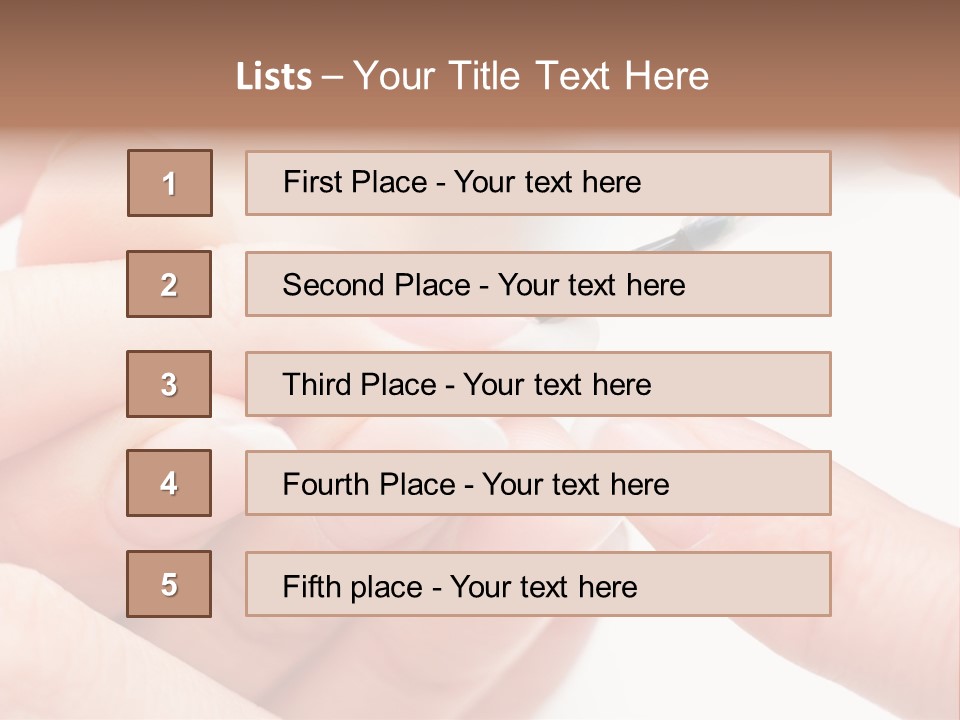 Manicurist Brush Female PowerPoint Template