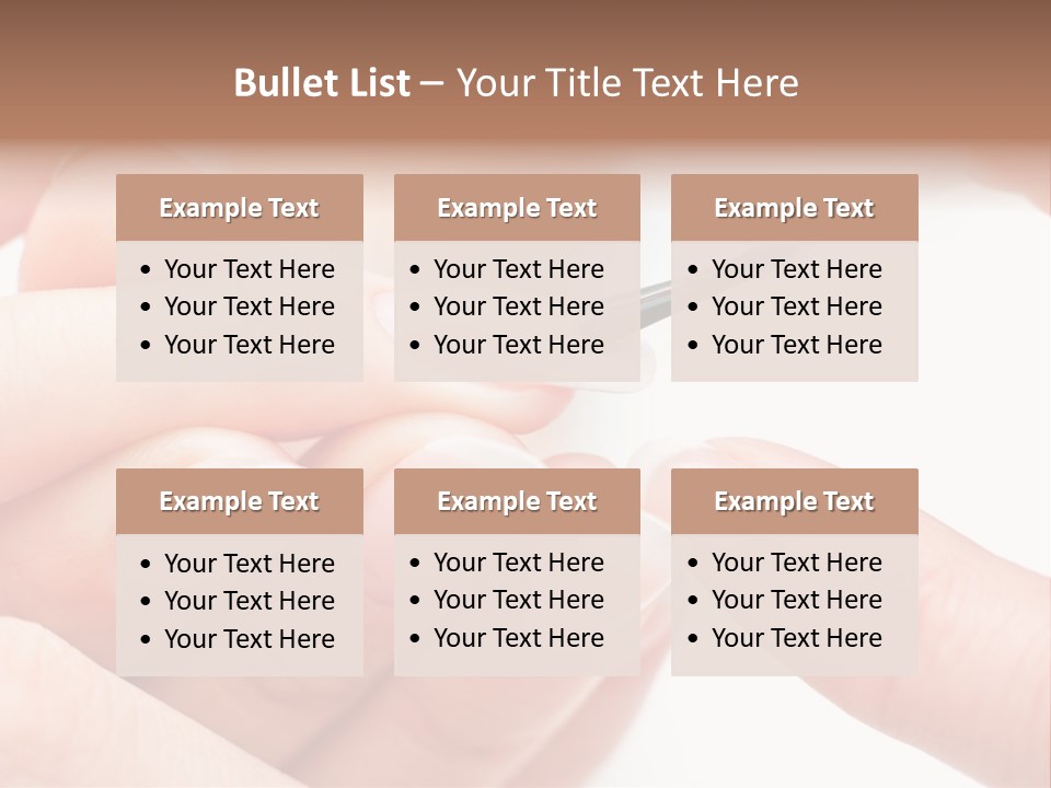 Manicurist Brush Female PowerPoint Template