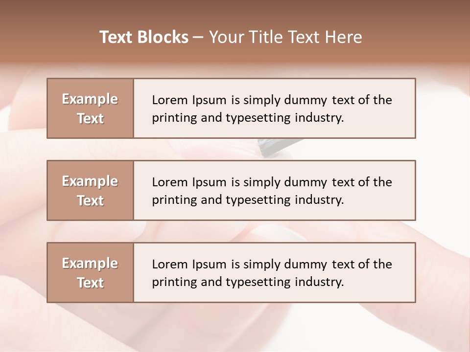 Manicurist Brush Female PowerPoint Template