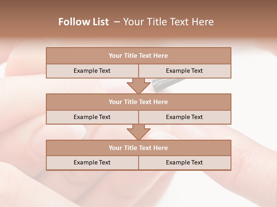 Manicurist Brush Female PowerPoint Template