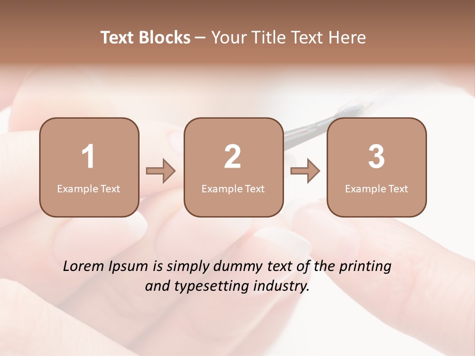 Manicurist Brush Female PowerPoint Template