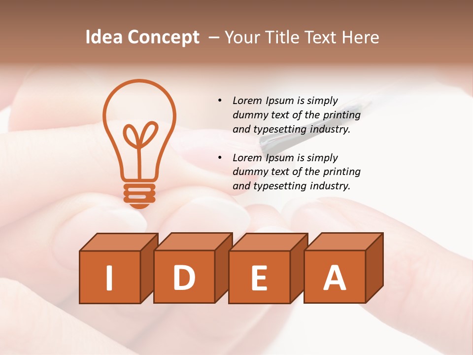 Manicurist Brush Female PowerPoint Template