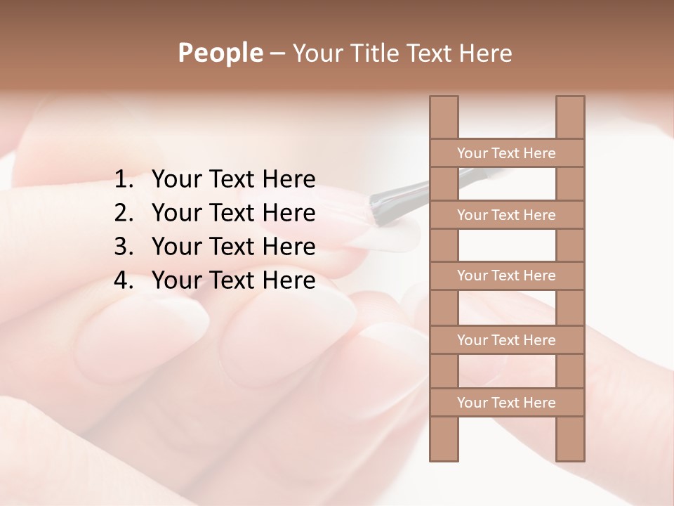 Manicurist Brush Female PowerPoint Template