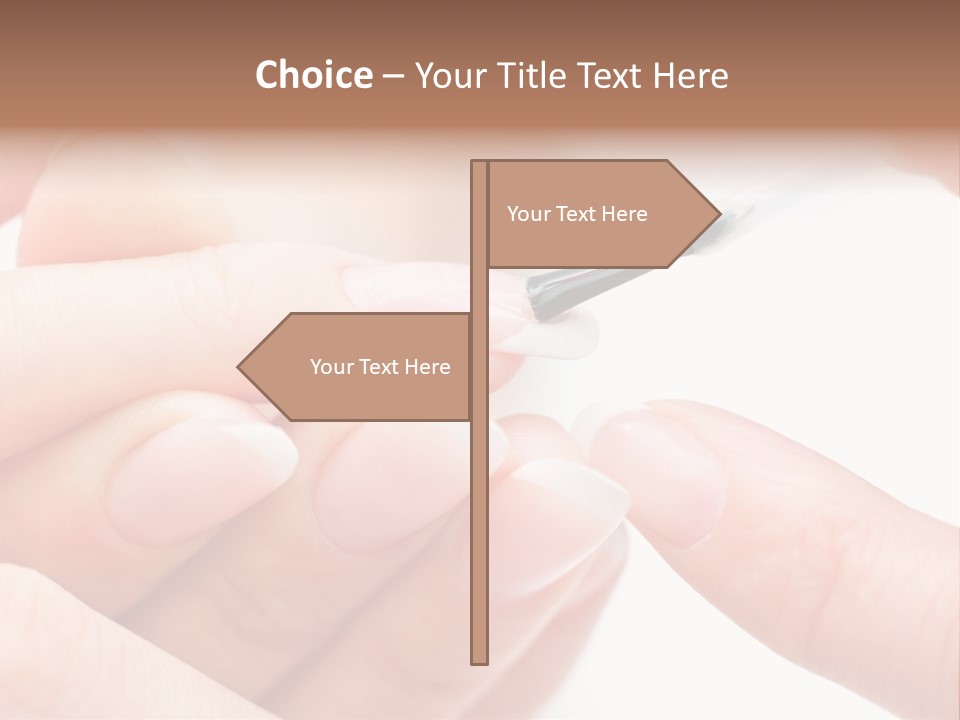 Manicurist Brush Female PowerPoint Template