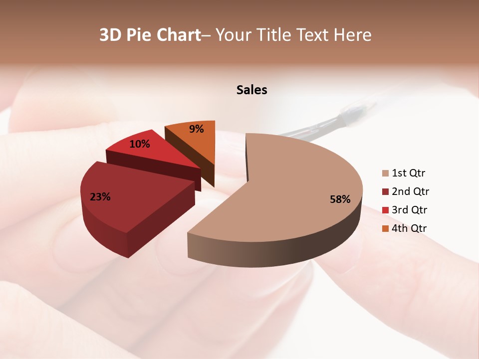 Manicurist Brush Female PowerPoint Template