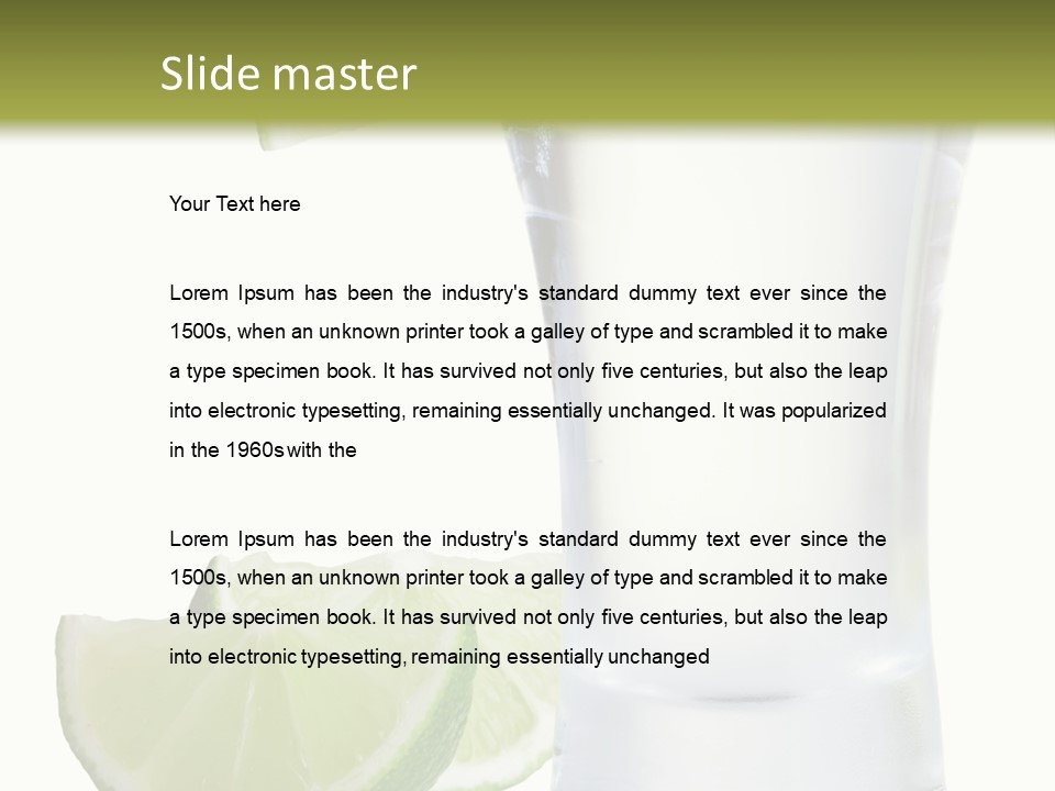 Shot White Bottle PowerPoint Template