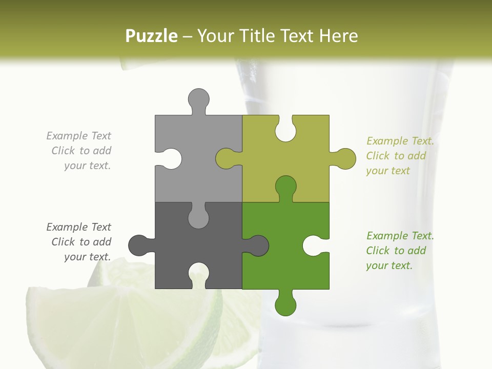 Shot White Bottle PowerPoint Template