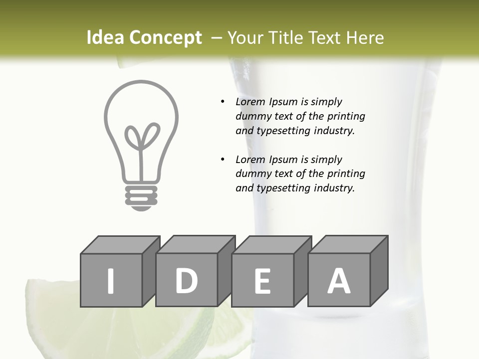 Shot White Bottle PowerPoint Template
