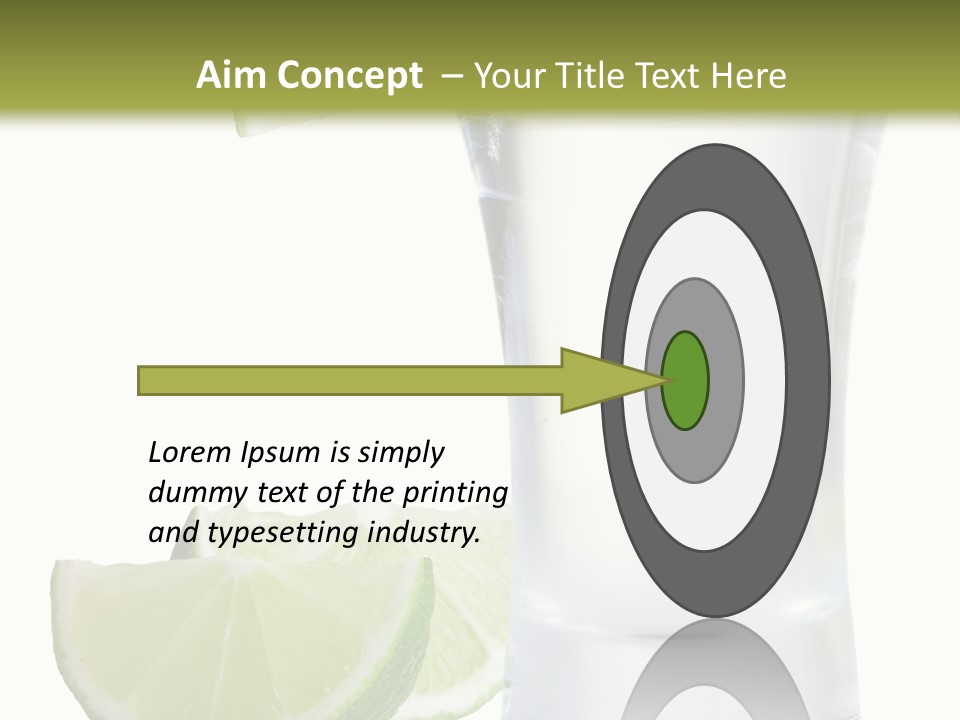 Shot White Bottle PowerPoint Template