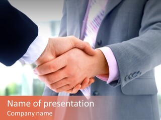 Handshake Men Selling PowerPoint Template
