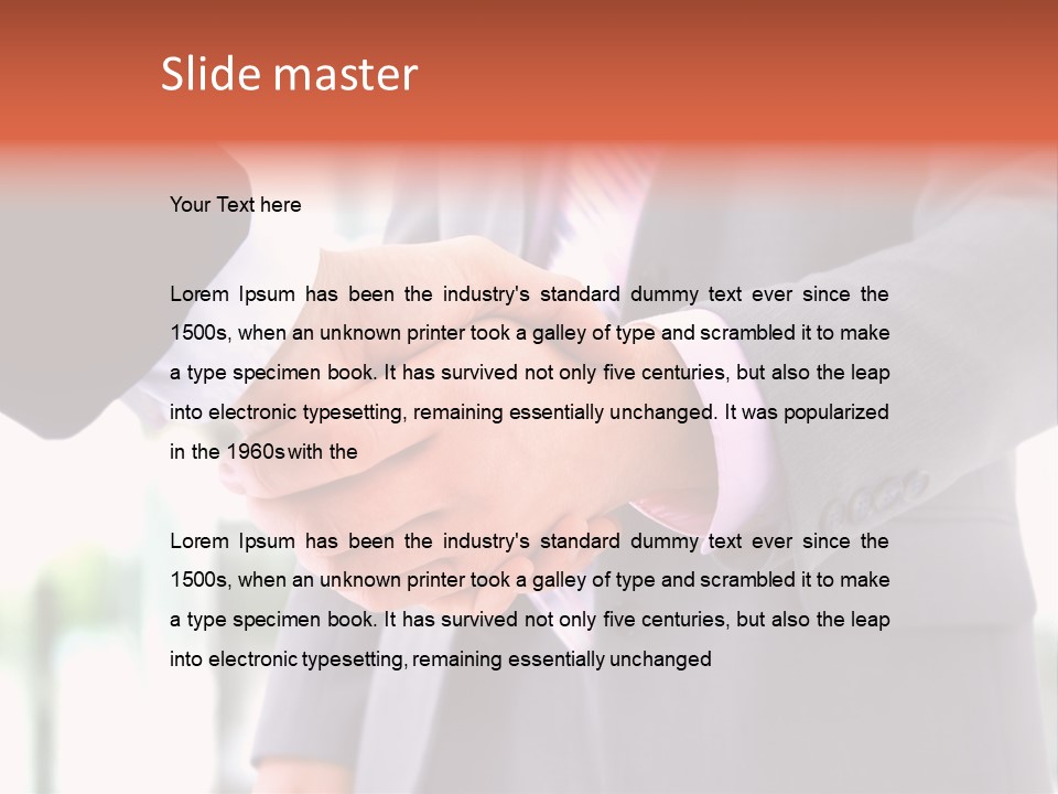 Handshake Men Selling PowerPoint Template