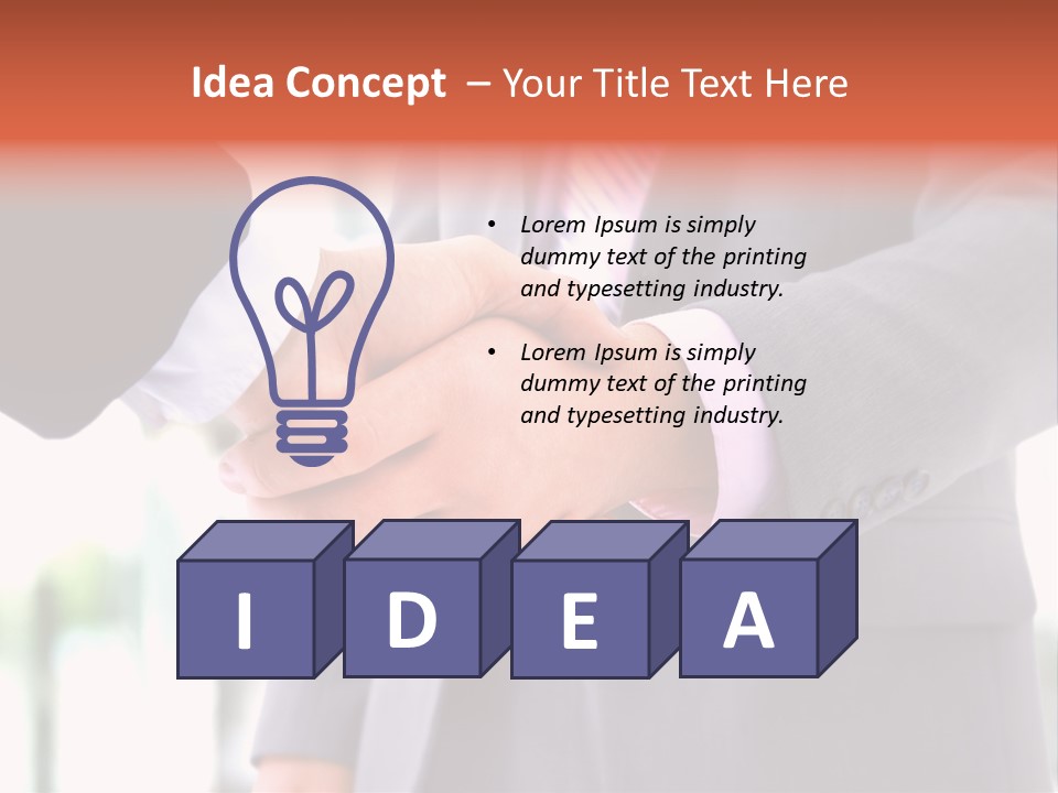 Handshake Men Selling PowerPoint Template