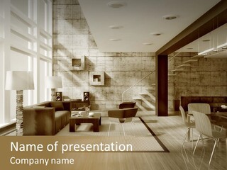 Modern Couch Lifestyles PowerPoint Template