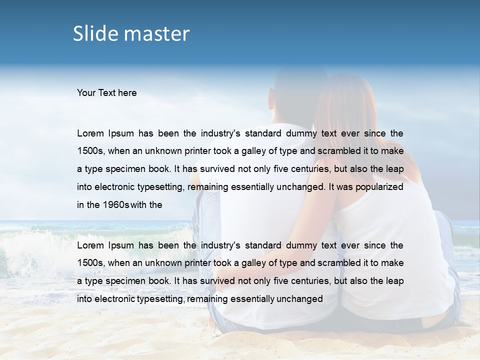 Lifestyle Sea Women PowerPoint Template