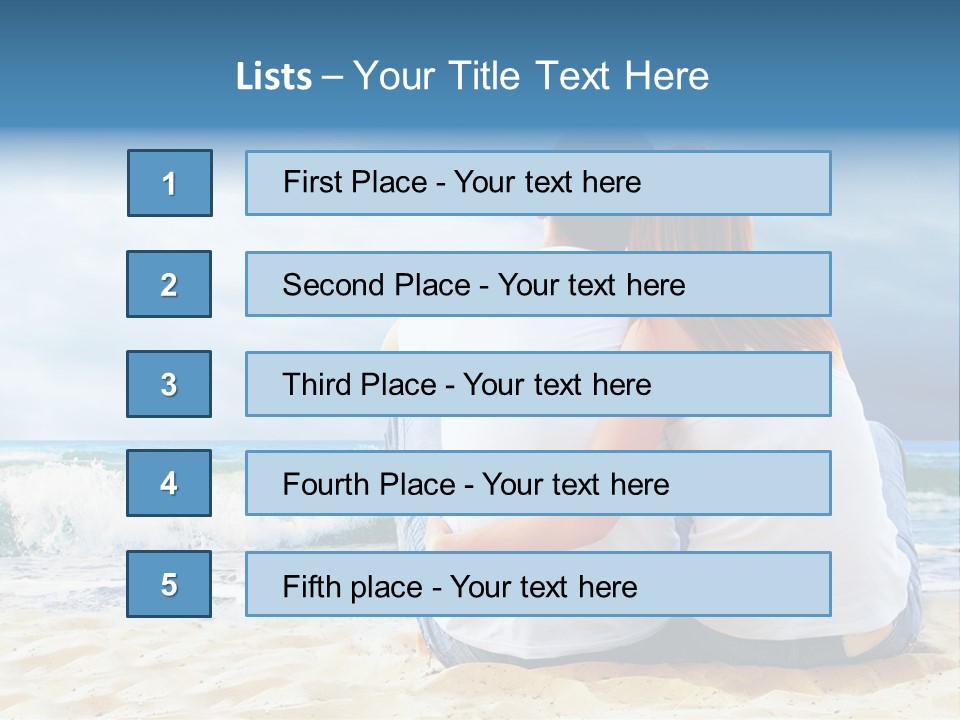 Lifestyle Sea Women PowerPoint Template