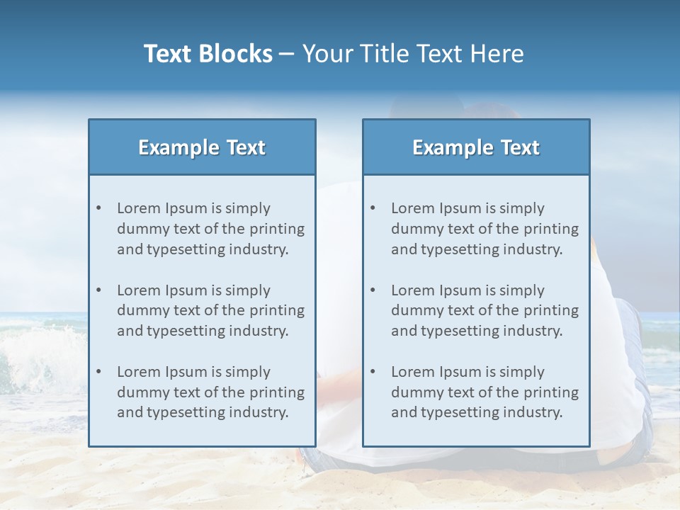 Lifestyle Sea Women PowerPoint Template