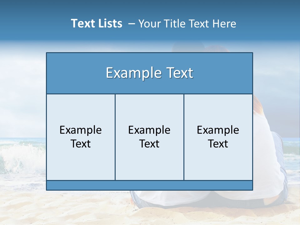 Lifestyle Sea Women PowerPoint Template