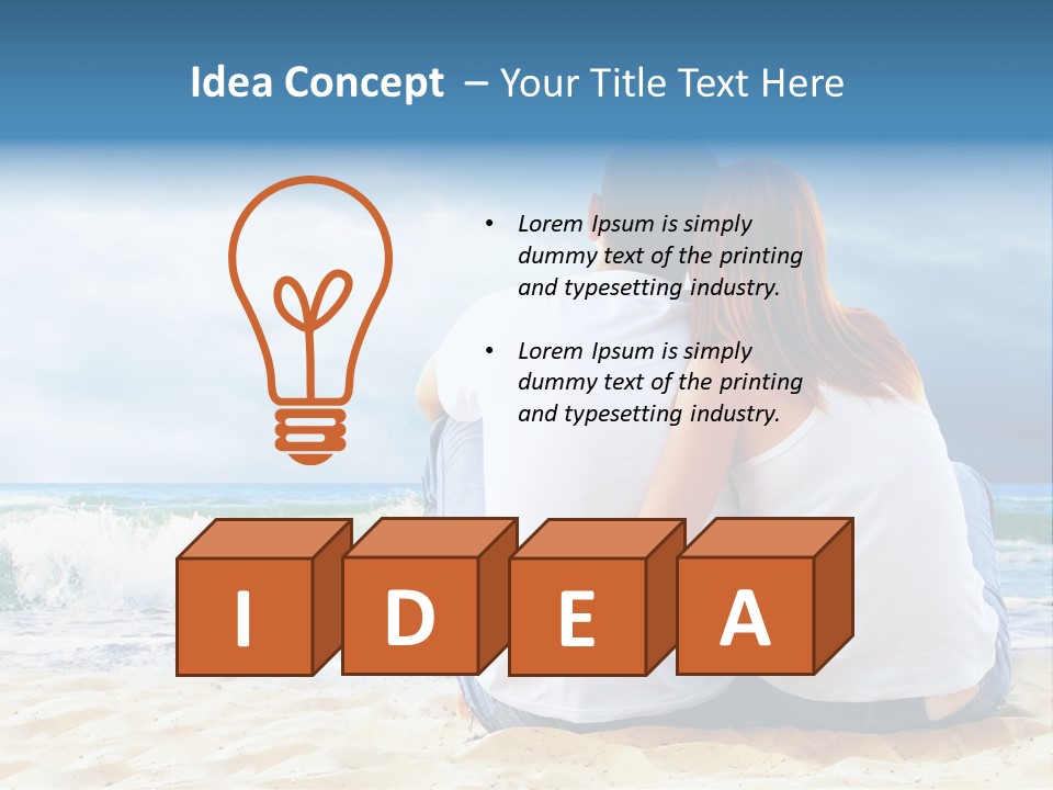 Lifestyle Sea Women PowerPoint Template