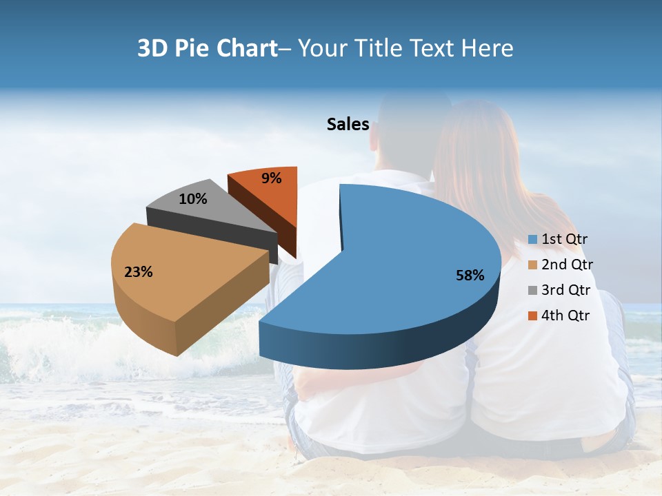 Lifestyle Sea Women PowerPoint Template