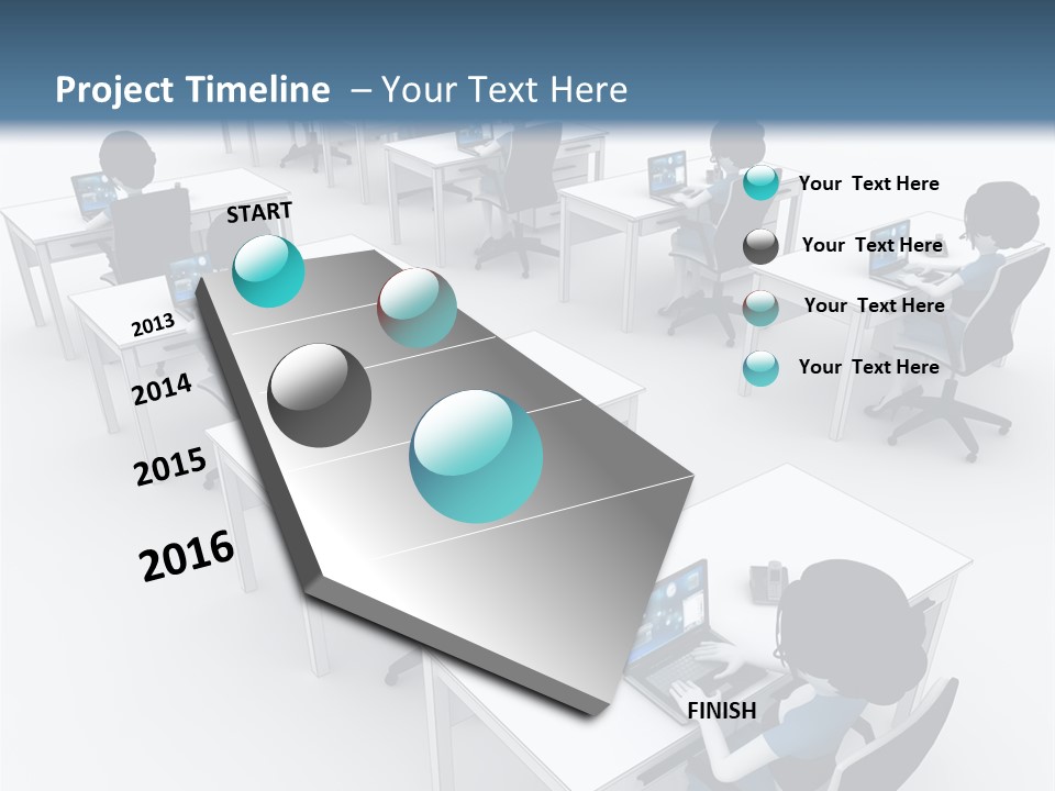 Helpdesk Info Teamwork PowerPoint Template