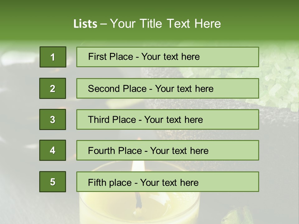 Life Relaxation Vertical PowerPoint Template