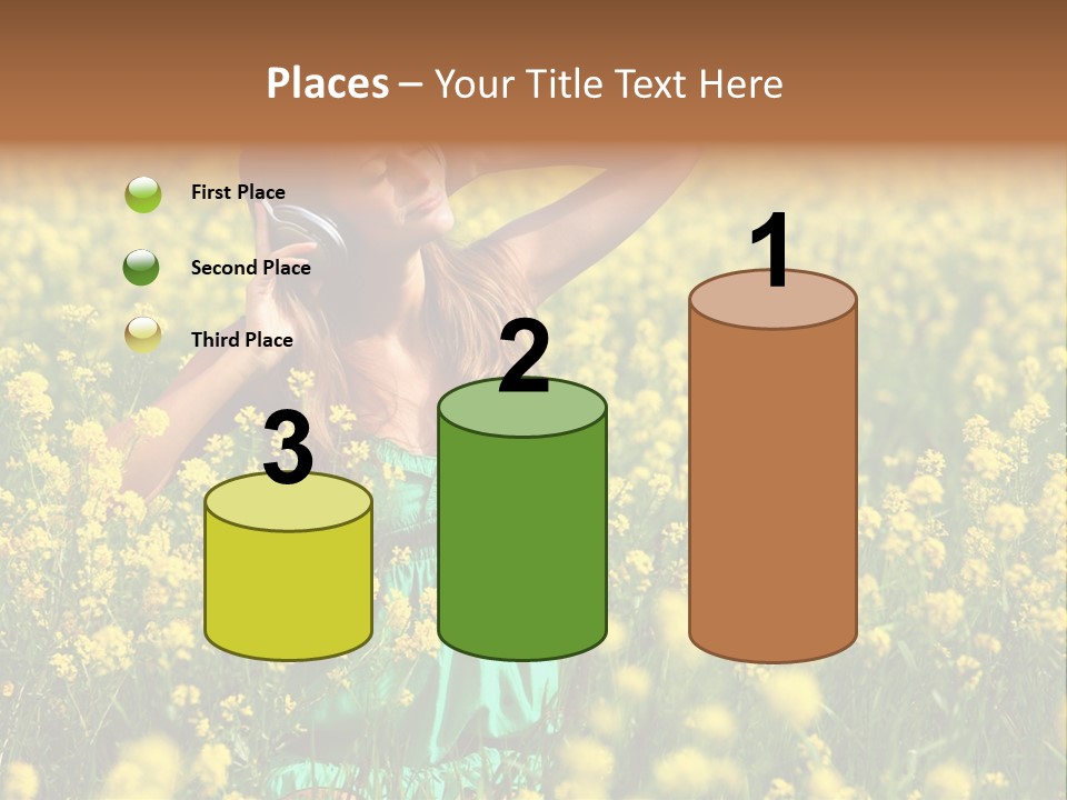 Young Blond Beautiful PowerPoint Template