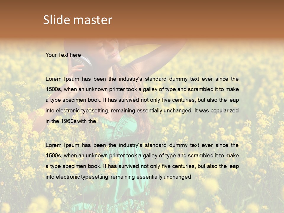 Young Blond Beautiful PowerPoint Template