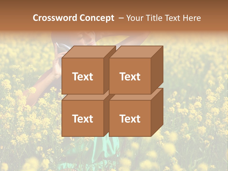 Young Blond Beautiful PowerPoint Template