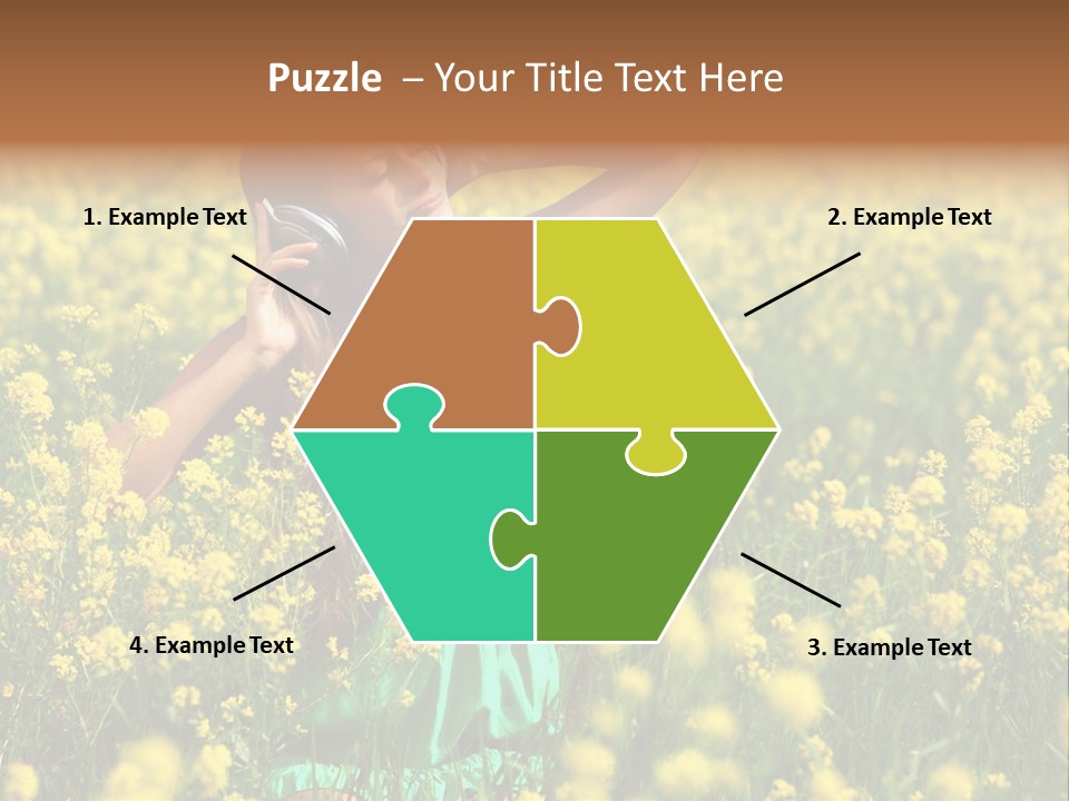 Young Blond Beautiful PowerPoint Template