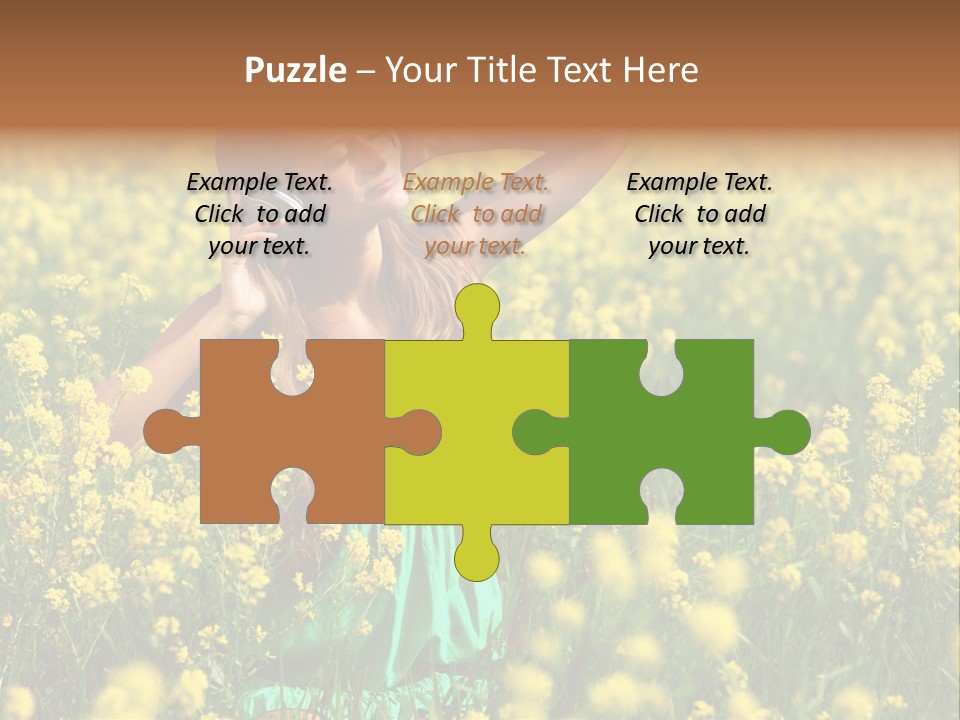 Young Blond Beautiful PowerPoint Template