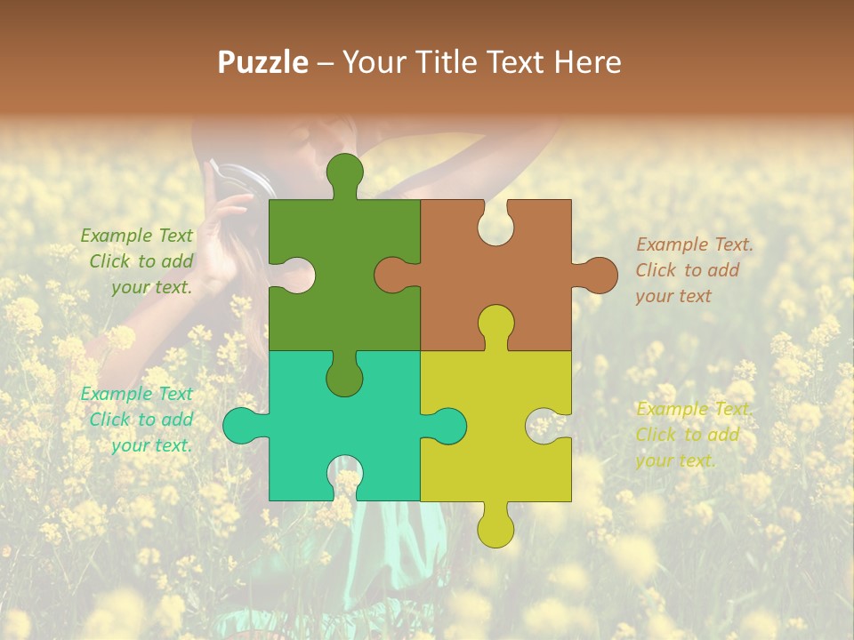 Young Blond Beautiful PowerPoint Template