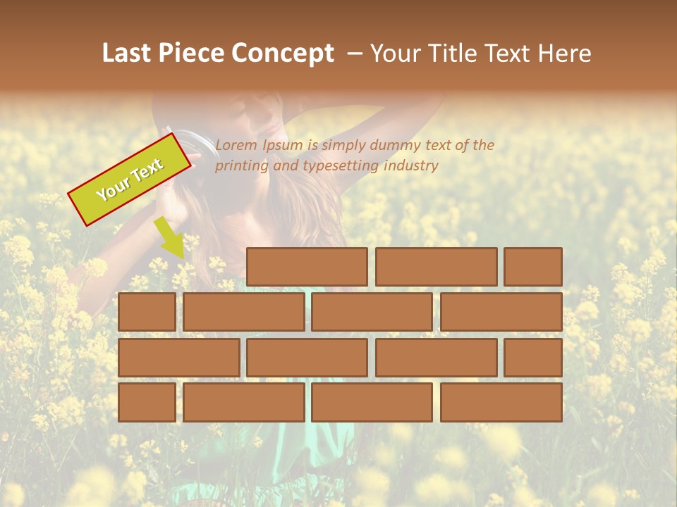 Young Blond Beautiful PowerPoint Template