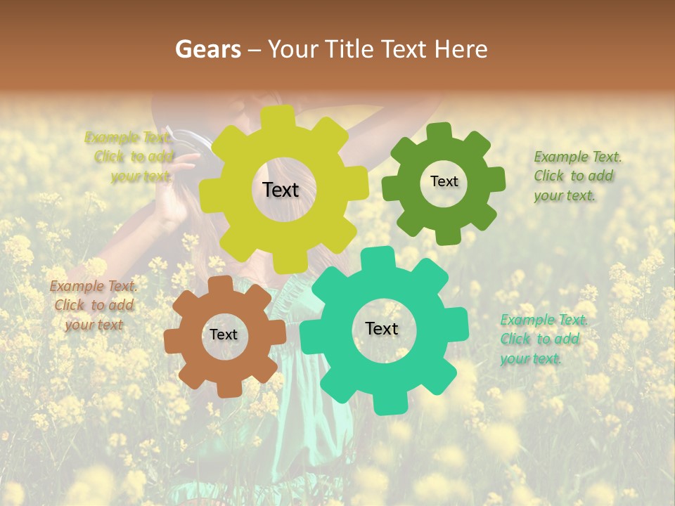 Young Blond Beautiful PowerPoint Template