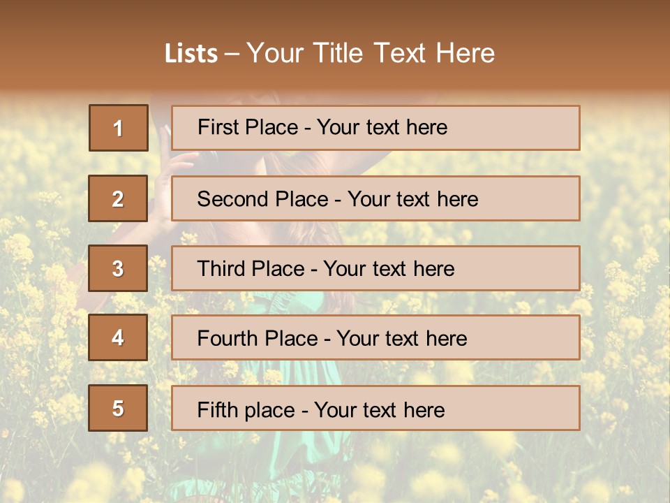 Young Blond Beautiful PowerPoint Template
