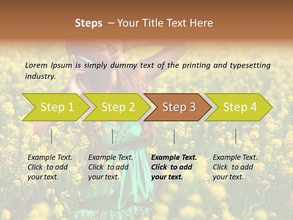 Young Blond Beautiful PowerPoint Template