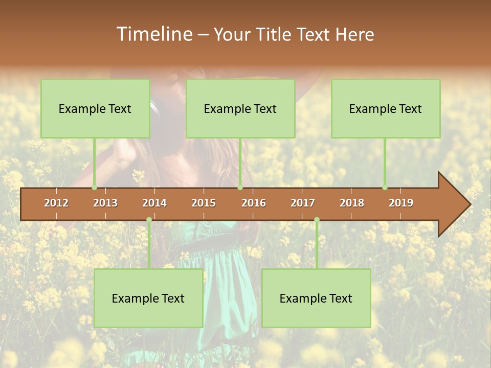 Young Blond Beautiful PowerPoint Template