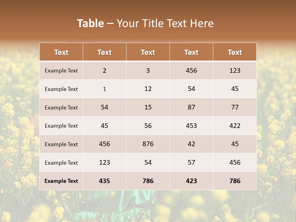 Young Blond Beautiful PowerPoint Template